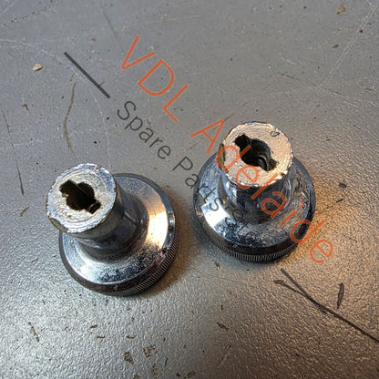 Datsun or Toyota Headlight & Wiper Control Switch Knob set Chrome