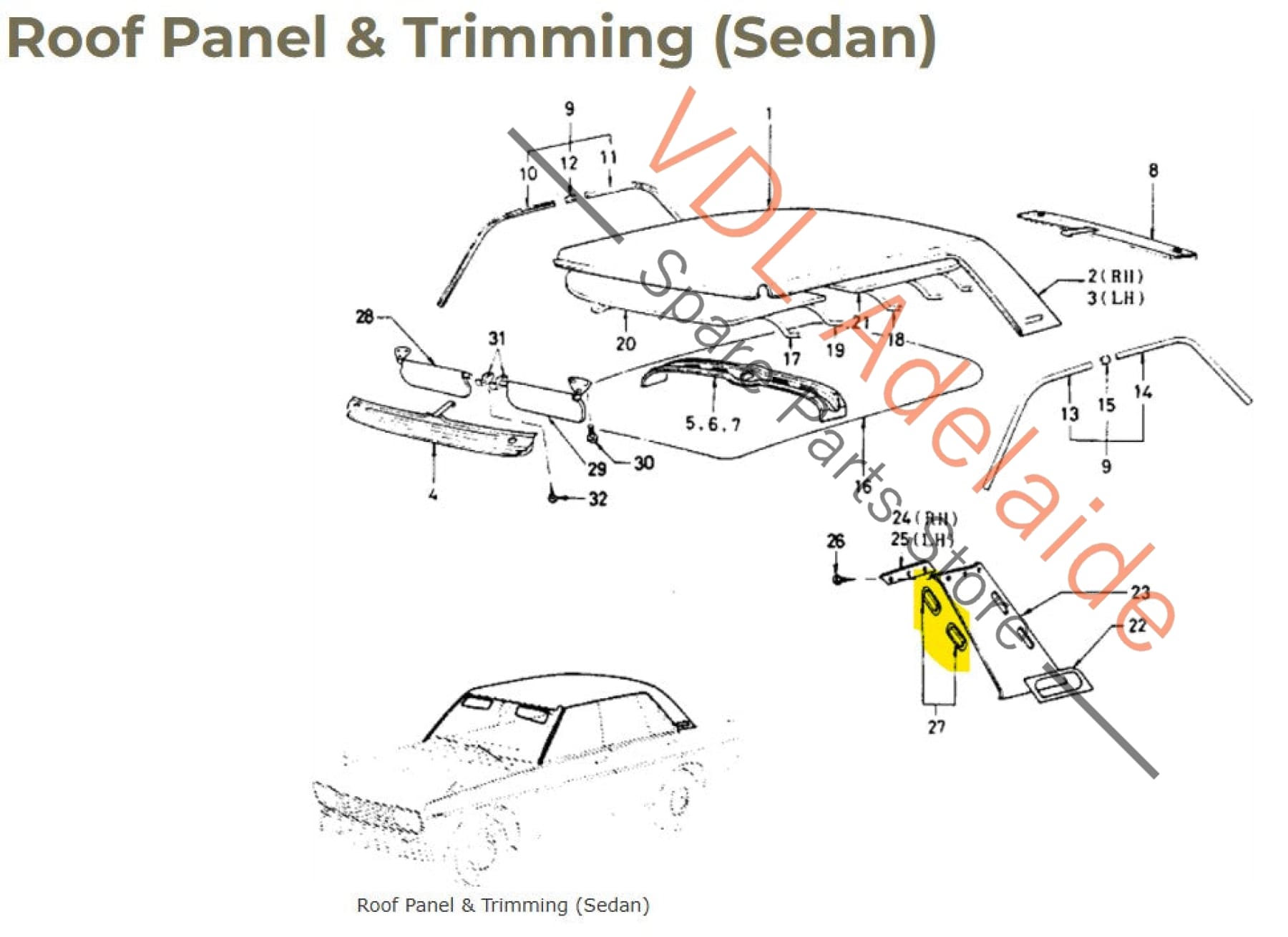 Datsun 1600 510 Rear Interior Pillar Vent Trim Set 73960-21000 Original #02