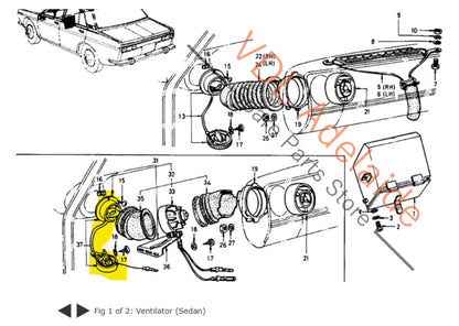 Datsun 510 1600 1968 Model Air Vent Control Flaps 28990-78500 (1x Pair)