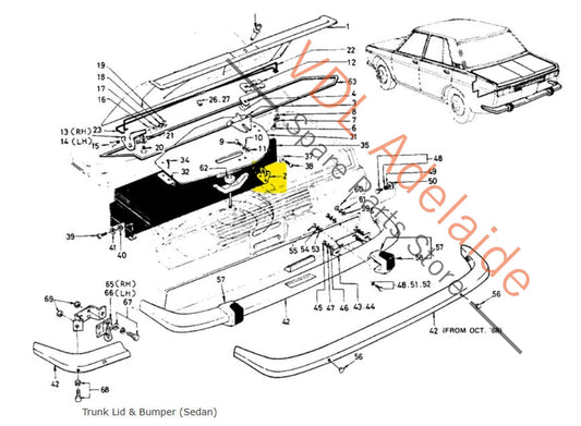 Datsun 1600 510 Boot Lock Striker Plate Catch 84420-21001 84420-A4000