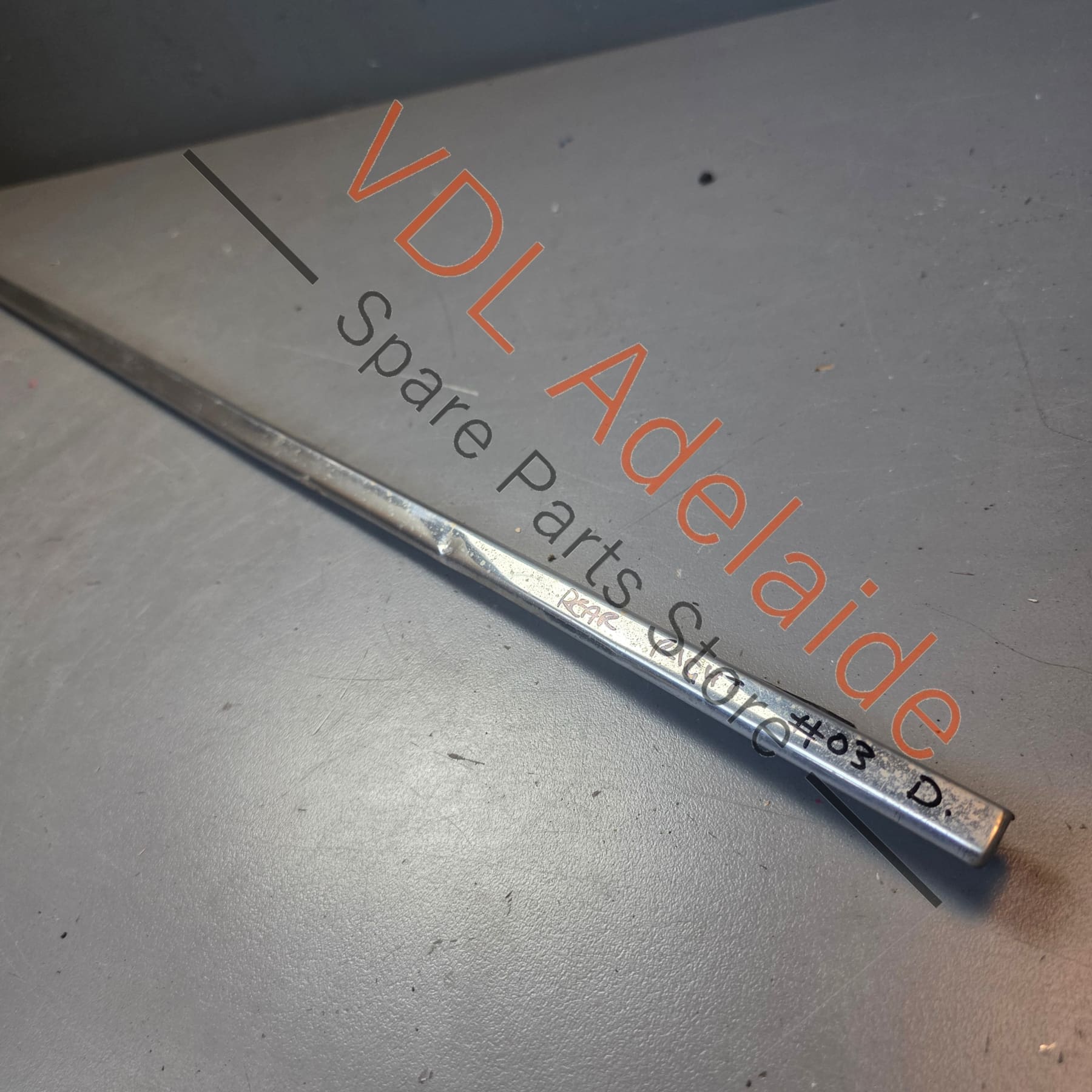 Datsun 1600 510 Rear Right Door Chrome Aperture Trim Stainless 82820-N1600 #03 Dented