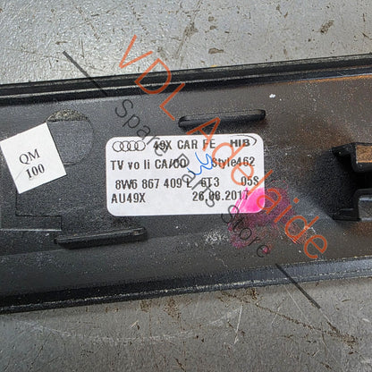 8W6867409L6T3    Audi A5 S5 RS5 F5 B9 Carbon Fibre Interior Door Trim Insert 8W6867409L6T3 Left suit 2dr