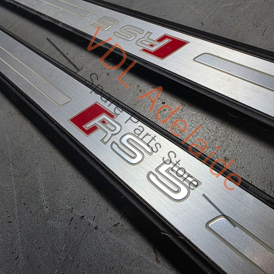 8W6947417B 8W6947418B   Audi RS5 F5 B9 Door Entry Sill Trim Strip Illuminated with Light Set Pair 8W6947417B9B9 8W6947418B9B9