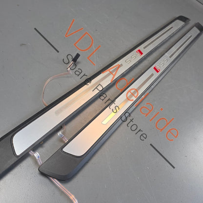 8W6947417B 8W6947418B   Audi RS5 F5 B9 Door Entry Sill Trim Strip Illuminated with Light Set Pair 8W6947417B9B9 8W6947418B9B9