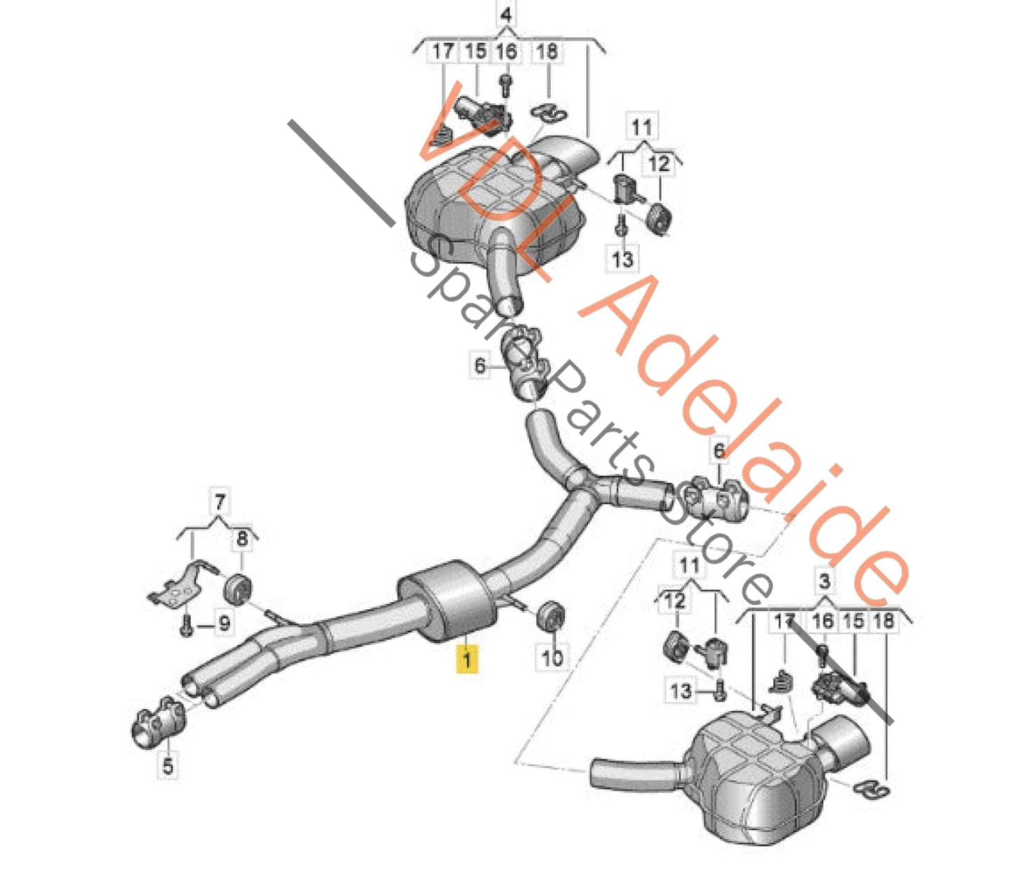     Audi RS5 F5 B9 Exhaust incl Rear Muffler and Tips