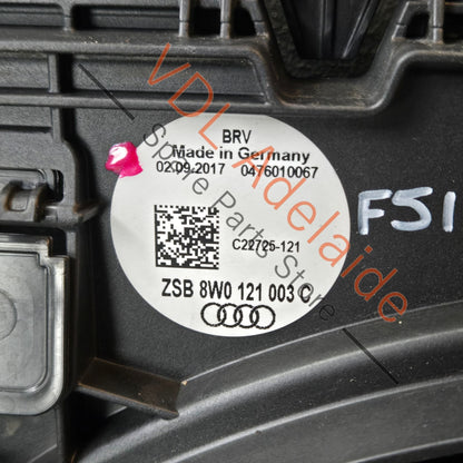 8W0959455B 8W0959455A 8W0959455AD 8W0959455AE Audi RS5 RS4 F5 B9 Radiator Fan Assembly 8W0121207A 8W0959455B 8W0959455A