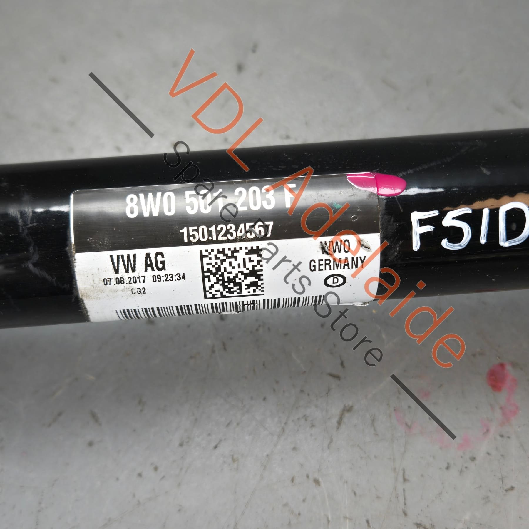 8W0501203F    Audi A4 S4 RS4 Quattro Rear Axle Driveshaft CV 8W0501203E