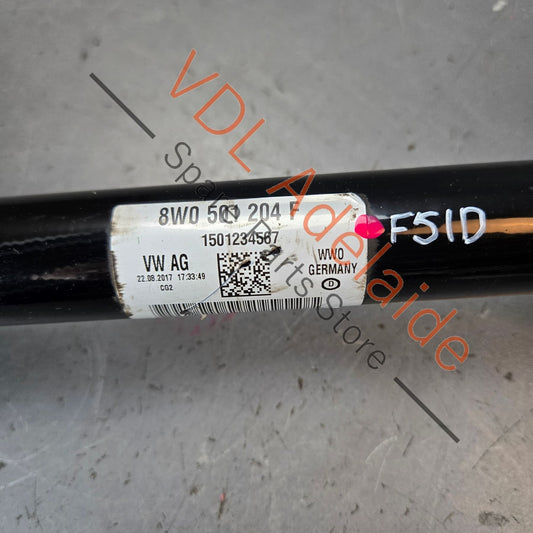 8W0501204F    Audi A4 S4 RS4 Quattro Rear Axle Driveshaft CV 8W0501203E
