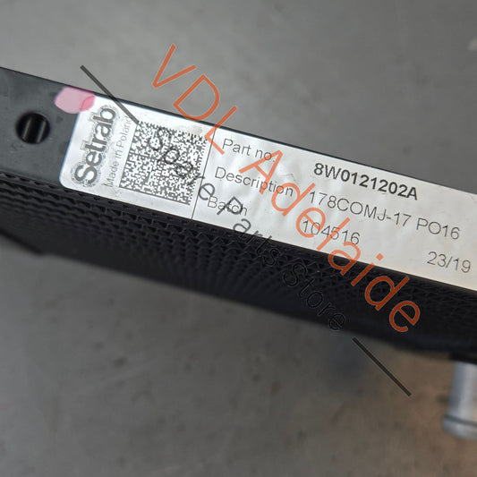 8W0121202A 8W0121202   Audi RS5 F5 B9 Front Side Additional Radiator Cooler 8W0121202A