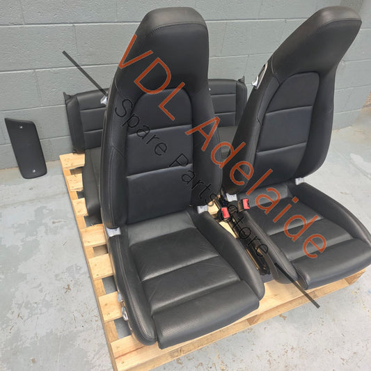99152114112    Porsche 911 991.1 Black Leather Seat Set 14 Way Adjust Electric Heated