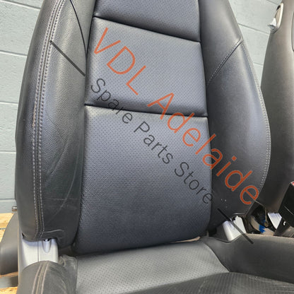 99152114112    Porsche 911 991.1 Black Leather Seat Set 14 Way Adjust Electric Heated