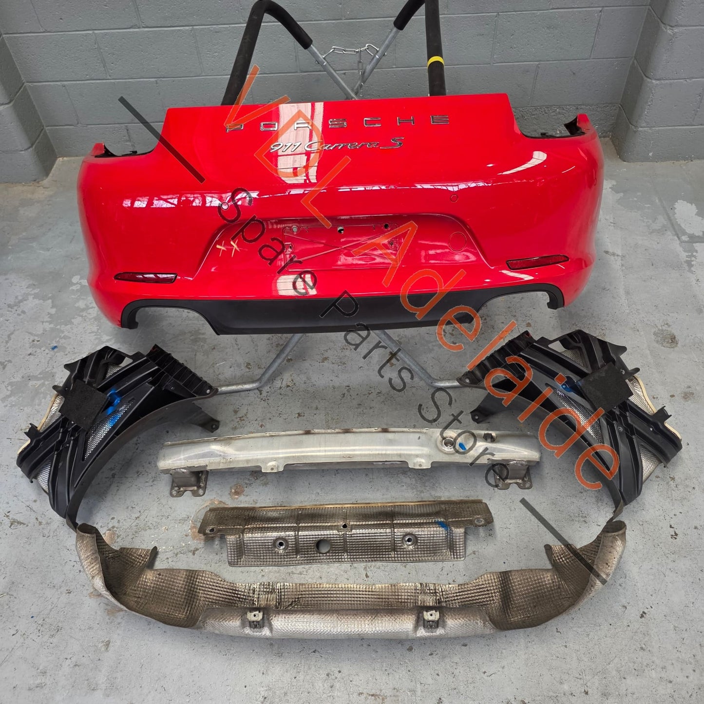 991505020A2 99150563100 99150514100  Porsche 991.1 Carerra S Rear Bumper Assembly with Reo Carrier, heat shields & Diffuser