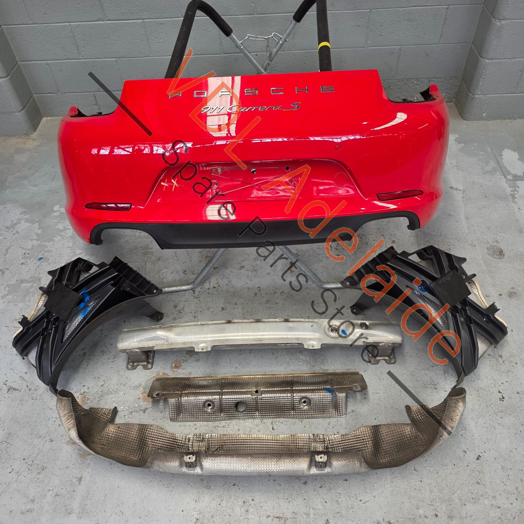 991505020A2 99150563100 99150514100  Porsche 991.1 Carerra S Rear Bumper Assembly with Reo Carrier, heat shields & Diffuser