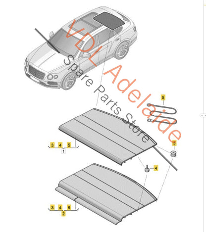 36A867769J51V 36A867769J  Bentley Bentayga Hard Luggage Cover Parcel Tray for Trunk Boot Cream "Linen" 36A867769J 51V