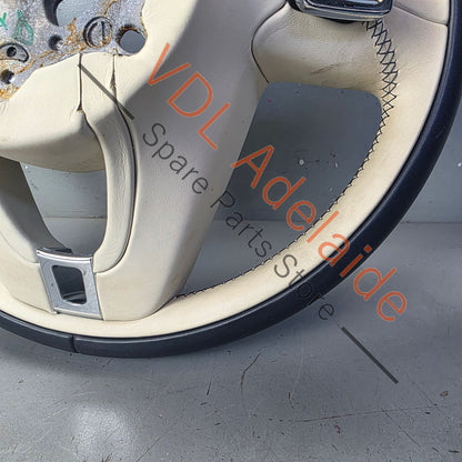 36A419089A   Bentley Bentayga Multispoke Steering Wheel Leather Hide colour Linen / Imperial Blue 36A419089A
