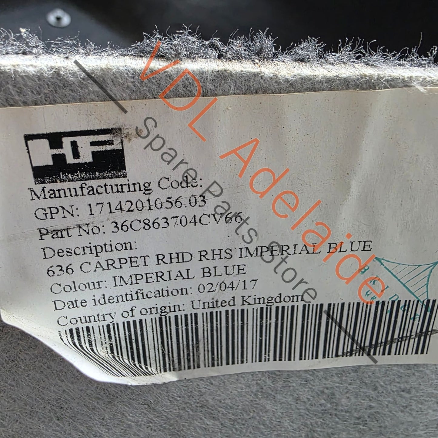 36C863704GV66   Bentley Bentayga Set of Floor Carpets Imperial Blue for RHD models 36C863704G V66