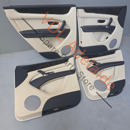 36A867107 36A867108  Bentley Bentayga Set of Door Trim Leather Hyde Colour Linen / Imperial Blue