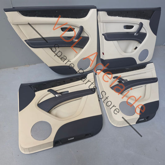 36A867107 36A867108  Bentley Bentayga Set of Door Trim Leather Hyde Colour Linen / Imperial Blue