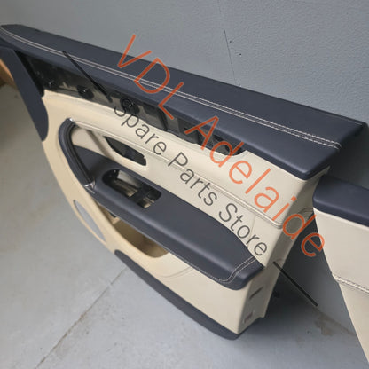 36A867107 36A867108  Bentley Bentayga Set of Door Trim Leather Hyde Colour Linen / Imperial Blue
