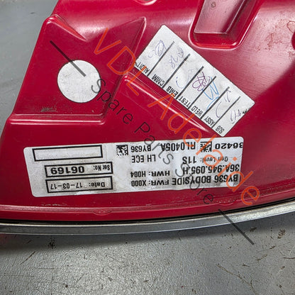 36A945095H   Bentley Bentayga Rear LED Tail Lamp Light Left Outer 36A945095H