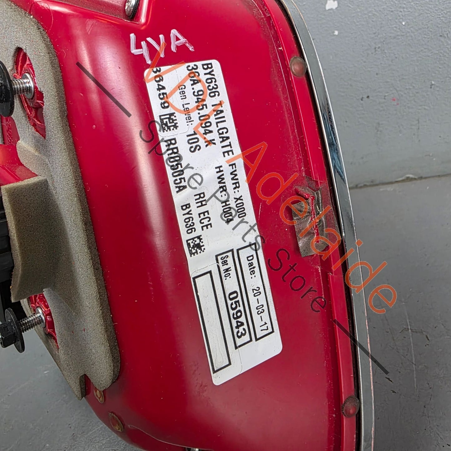 36A945094K   Bentley Bentayga Rear LED Tail Lamp Light Right Inner 36A945094K