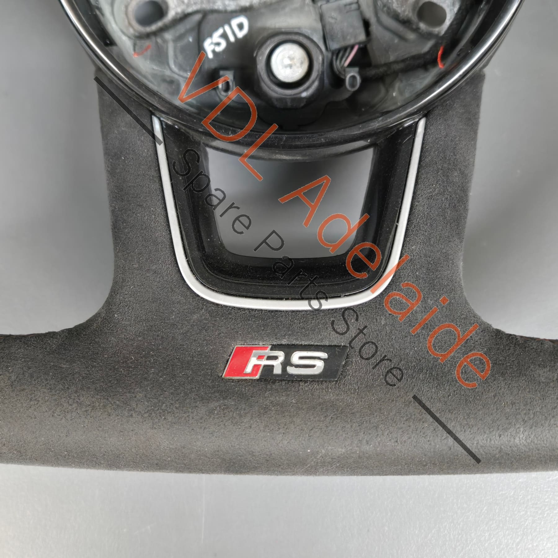 8W0419091GJNTW 8W0419091EFNTW  Audi RS5 F5 B9 Flat Bottom Alcantera w Red Stitch Steering Wheel 8W0419091GJ NTW