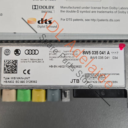 8W5035041A   Audi RS5 B9 MIB2 High Central Computer MIB Main Unit For Nav Multimedia 8W5035041A