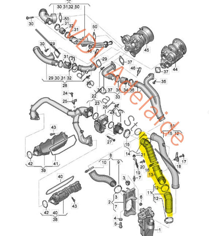 8W0145673R 8W0145737D  Audi RS4 RS5 2.9 B9 Intercooler Intake Pipe 8W0145673R 8W0145737D