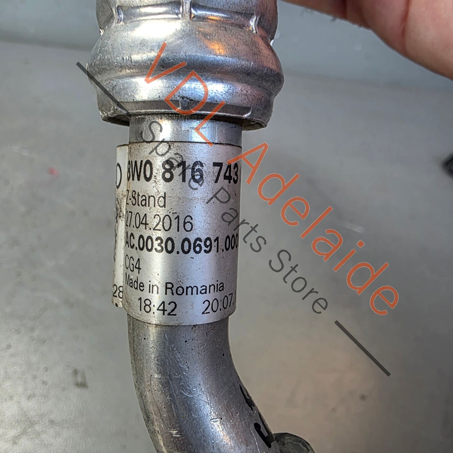 8W0816743BQ   Audi RS5 F5 B9 AC Refrigerant Gas Hose Line Pipe 8W0816743BQ