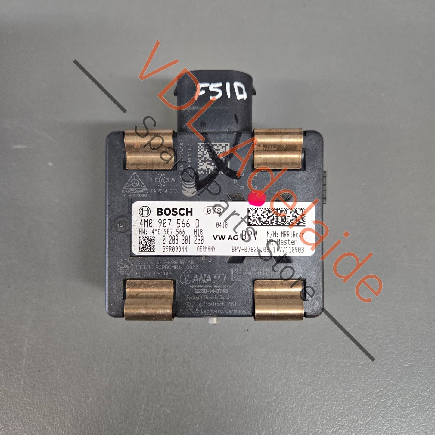 4M0907566D   Audi VW Rear Right Lane Change Assist Module Radar Master 4M0907566D