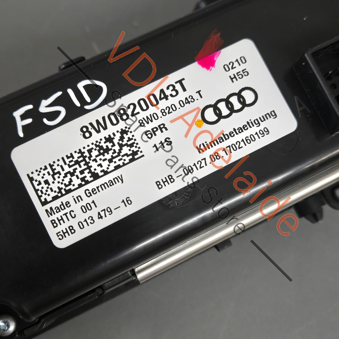 8W0820043T 8W0820043BR 8W0820043BJ Audi A5 A4 S4 B9 Dashboard Air Conditioning Switch Panel 8W0820043T 8W0820043BJ 5PR 8W0820043BR