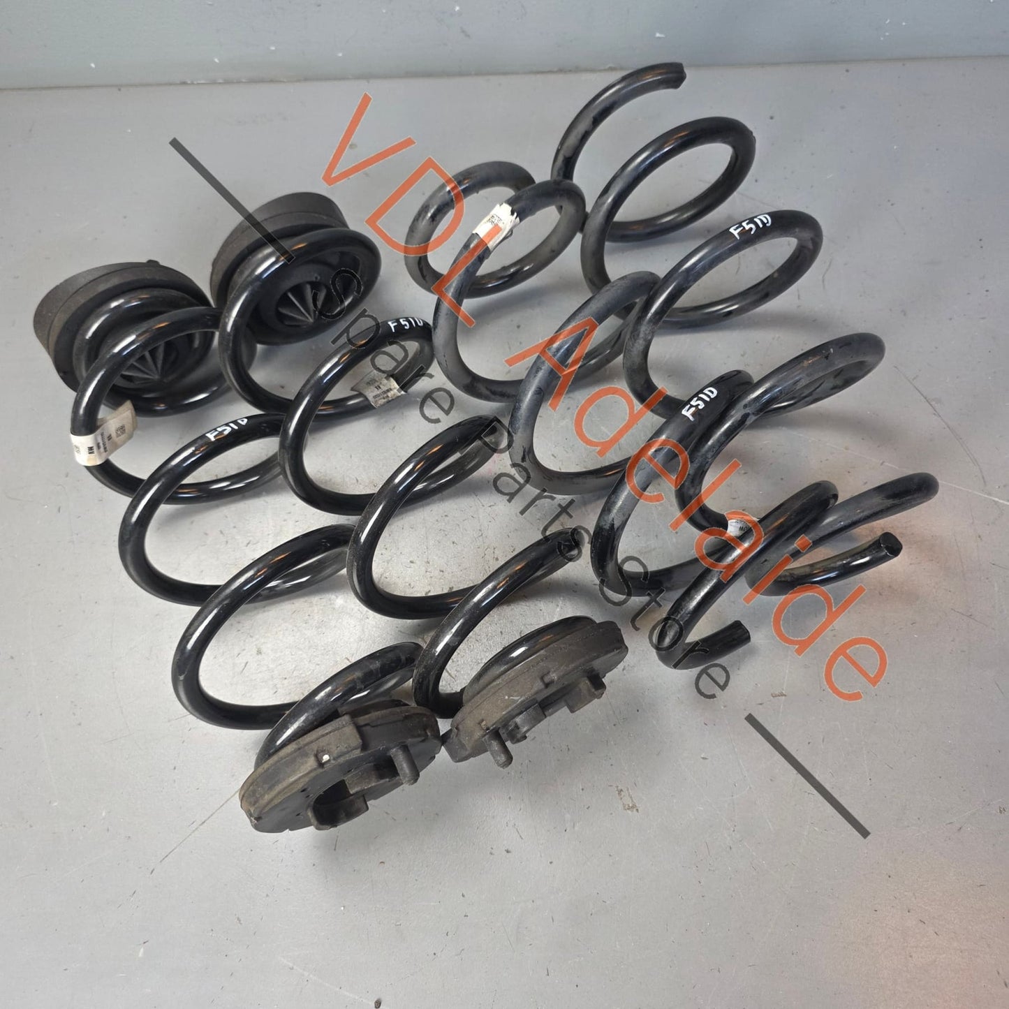 8W0511115EL 8W0411105HH   Audi RS5 B9 Set of Coil Springs Stock Height 8W0511115EL 8W0411105HH