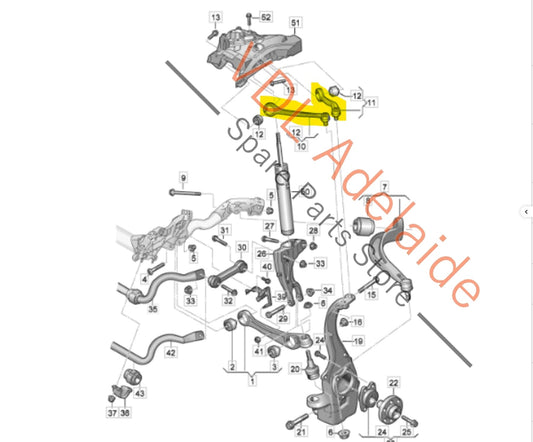 8W0407510E 8W0407506E 8W0407506C 8W0407510B Audi RS5 B9 Front Right Upper Control Arm Set 8W0407510E 8W0407506E