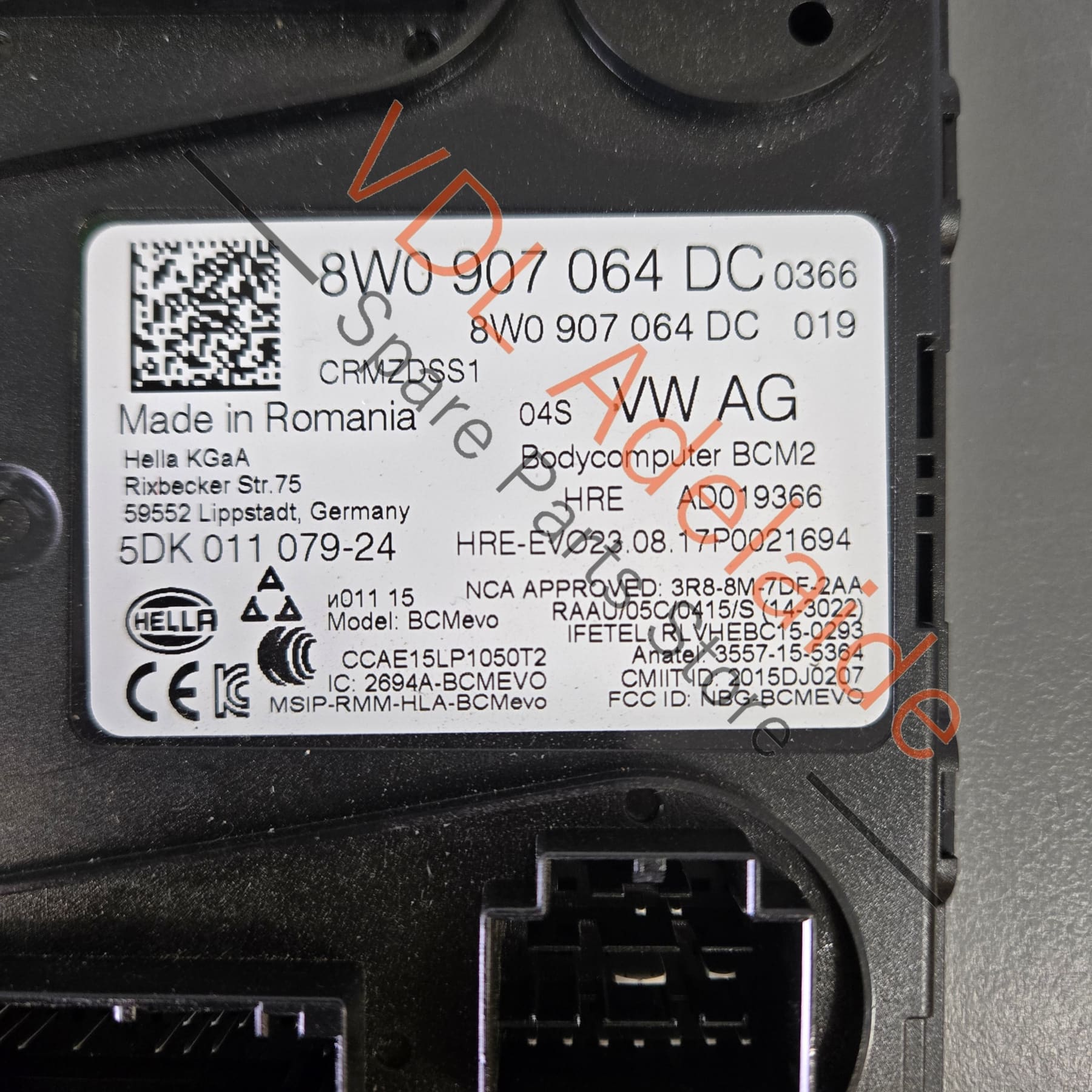 06M907309H 8W09075518WB 8W0907063CG 8W0907064DC Audi RS5 B9 ECU BCM1 and BCM2 Key Set