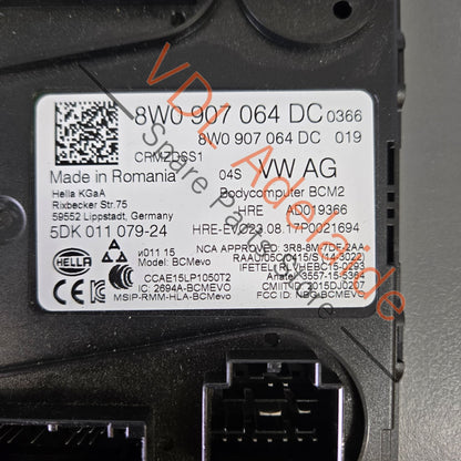 06M907309H 8W09075518WB 8W0907063CG 8W0907064DC Audi RS5 B9 ECU BCM1 and BCM2 Key Set