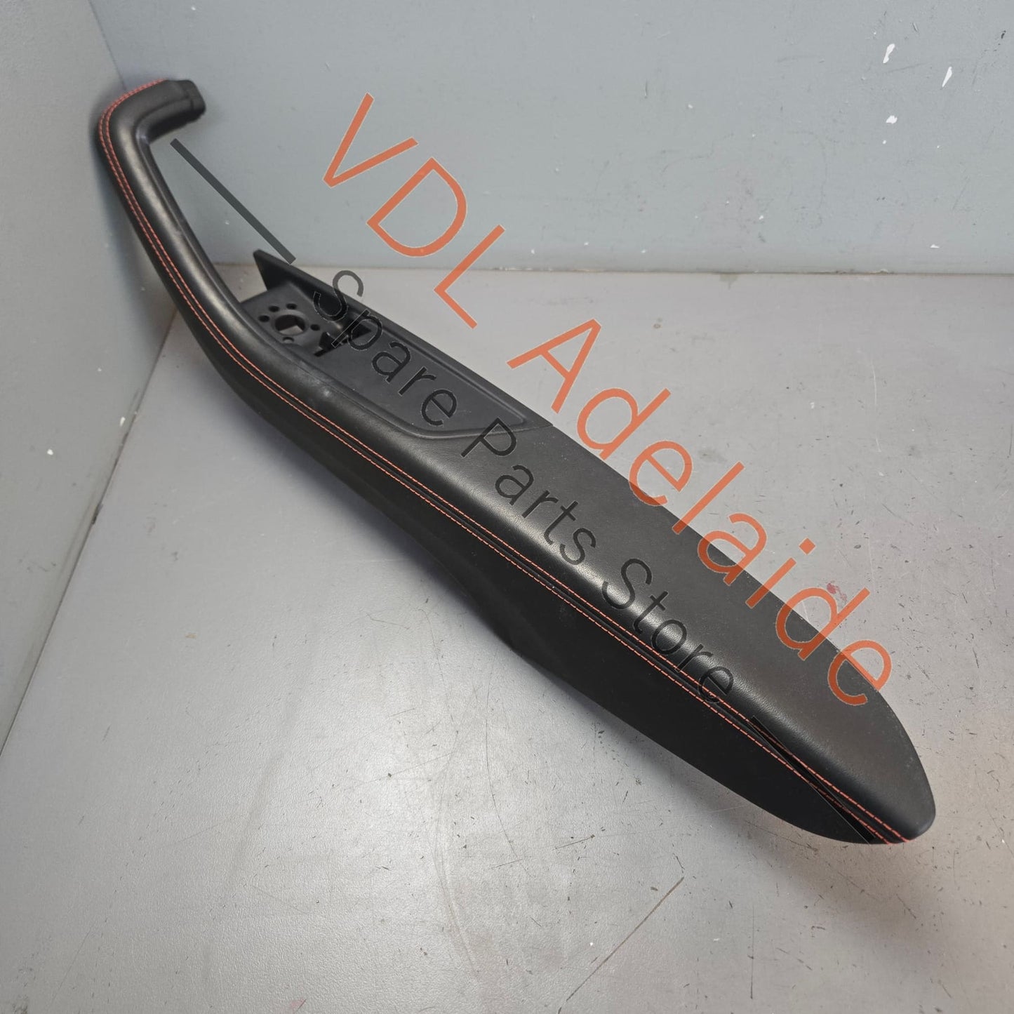 8W6867173BMCB 8W6867174BMCB   Audi RS5 B9 Interior Door Handle Trim Set Black Leather Red Stitch 8W6867174B MCB 8W6867173B MCB
