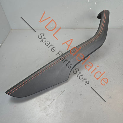 8W6867173BMCB 8W6867174BMCB   Audi RS5 B9 Interior Door Handle Trim Set Black Leather Red Stitch 8W6867174B MCB 8W6867173B MCB