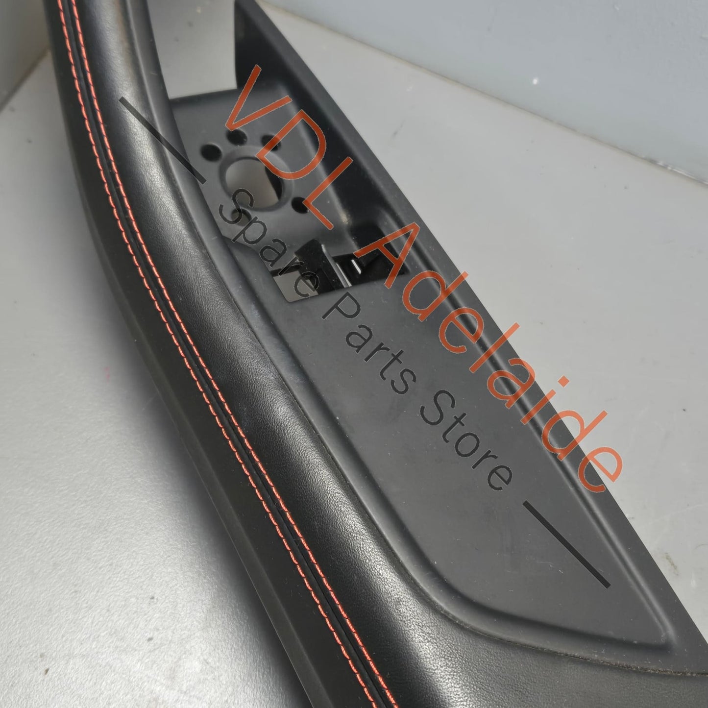 8W6867173BMCB 8W6867174BMCB   Audi RS5 B9 Interior Door Handle Trim Set Black Leather Red Stitch 8W6867174B MCB 8W6867173B MCB