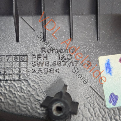8W6867173BMCB 8W6867174BMCB   Audi RS5 B9 Interior Door Handle Trim Set Black Leather Red Stitch 8W6867174B MCB 8W6867173B MCB