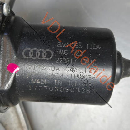 8W6955023C    Audi A4 B9 A5 F5 Windscreen Wiper Motor & Linkages for RHD 8W6955023C