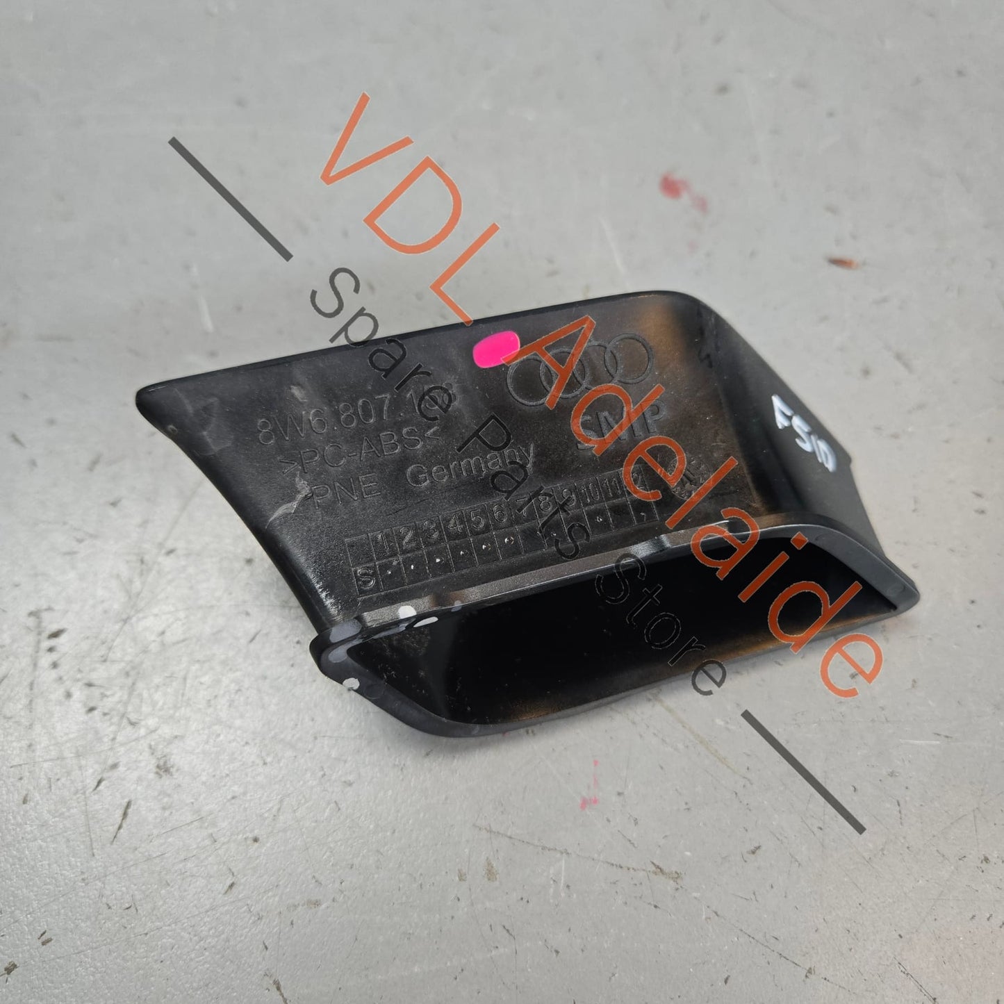 8W6807158    Audi RS5 Front Bumper Left Air Duct Gloss Black 8W6807158 T94