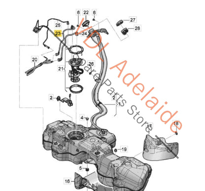 4M0201227A    Audi Q7 4M Fuel Return Line 4M0201227A Touareg Bentayga Cayenne