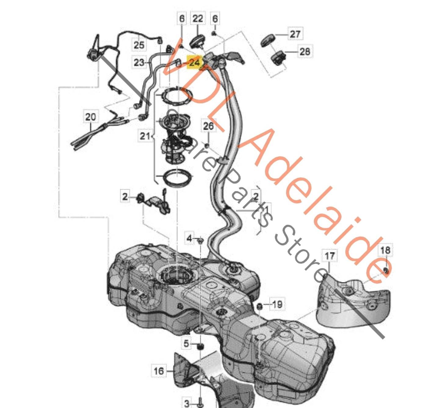 4M0201220D    Audi Q7 4M Fuel Feed Line 4M0201220D Touareg Bentayga Cayenne