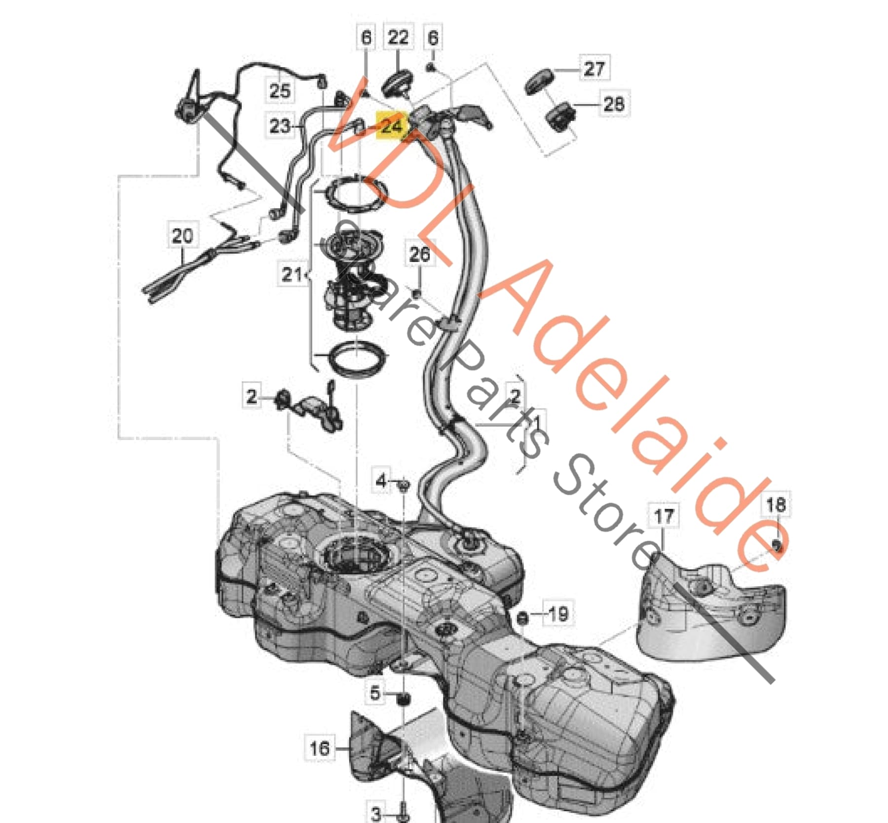 4M0201220D    Audi Q7 4M Fuel Feed Line 4M0201220D Touareg Bentayga Cayenne