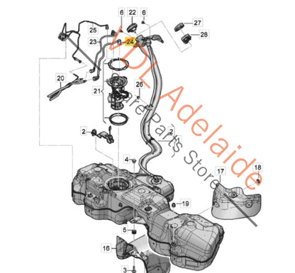 4M0201220D    Audi Q7 4M Fuel Feed Line 4M0201220D Touareg Bentayga Cayenne