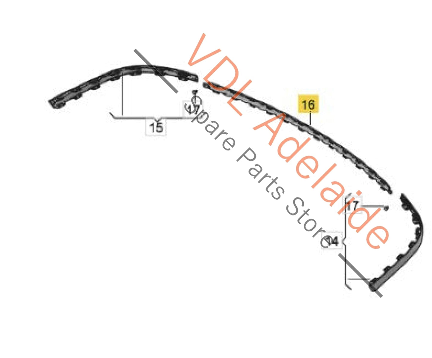 36A807725   Bentley Bentayga Rear Bumper Centre Chrome Trim Moulding 36A807725