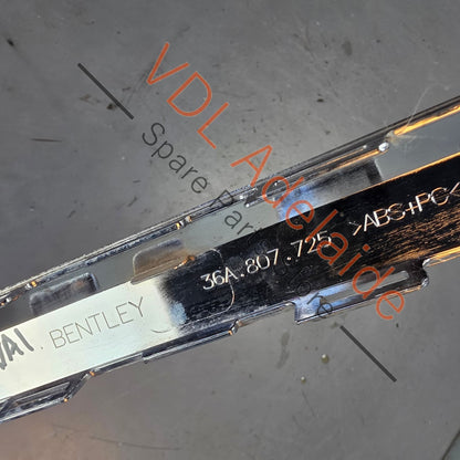 36A807725   Bentley Bentayga Rear Bumper Centre Chrome Trim Moulding 36A807725