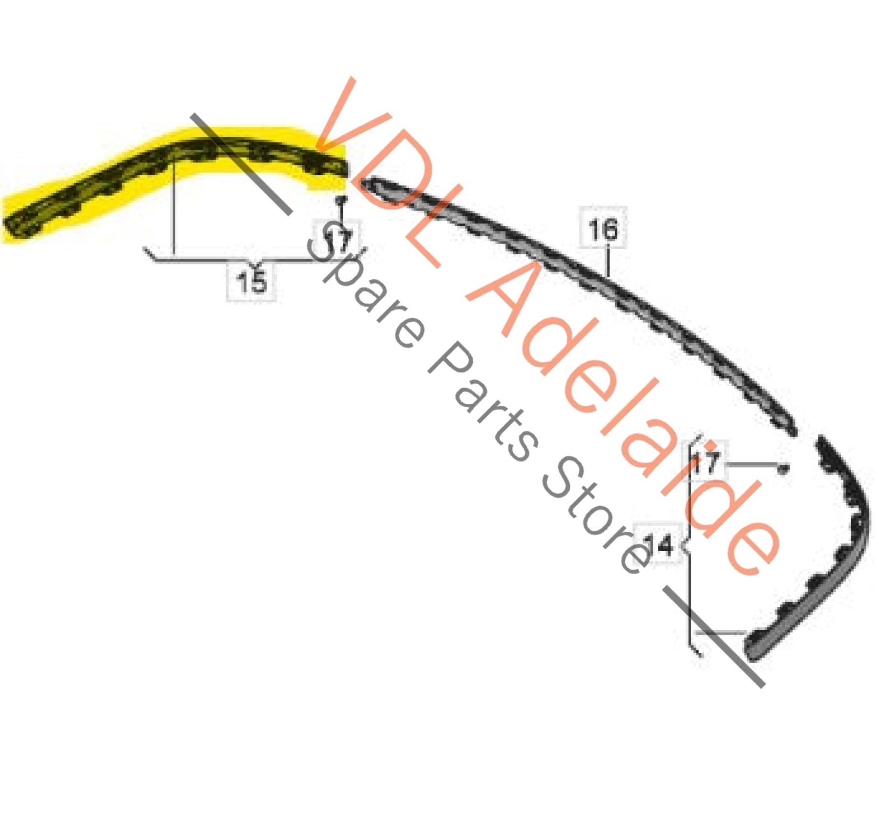 36A807918 36A807724  Bentley Bentayga Rear Bumper Right Chrome Trim Moulding 36A807918