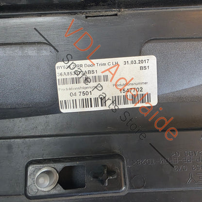 36A853057 36A853191 36A853253 Bentley Bentayga 4V Rear Left Exterior Door Molding with Chrome Insert 36A853057 36A853191