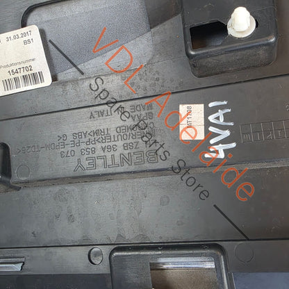 36A853057 36A853191 36A853253 Bentley Bentayga 4V Rear Left Exterior Door Molding with Chrome Insert 36A853057 36A853191